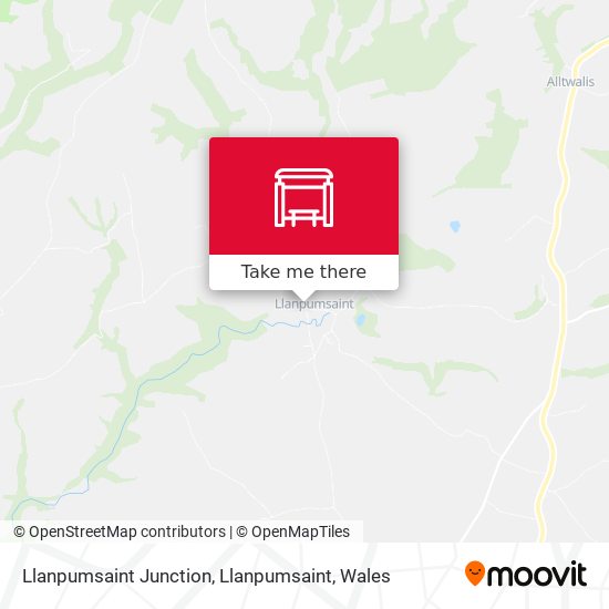 Llanpumsaint Junction, Llanpumsaint map