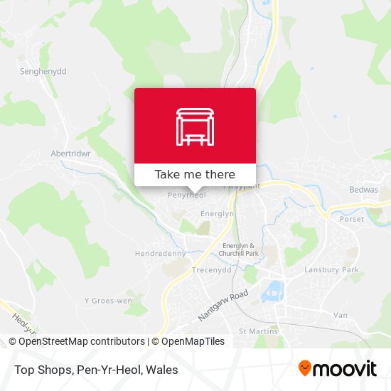 Top Shops, Pen-Yr-Heol map
