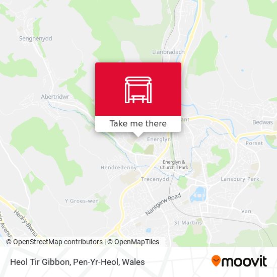 Heol Tir Gibbon, Pen-Yr-Heol map