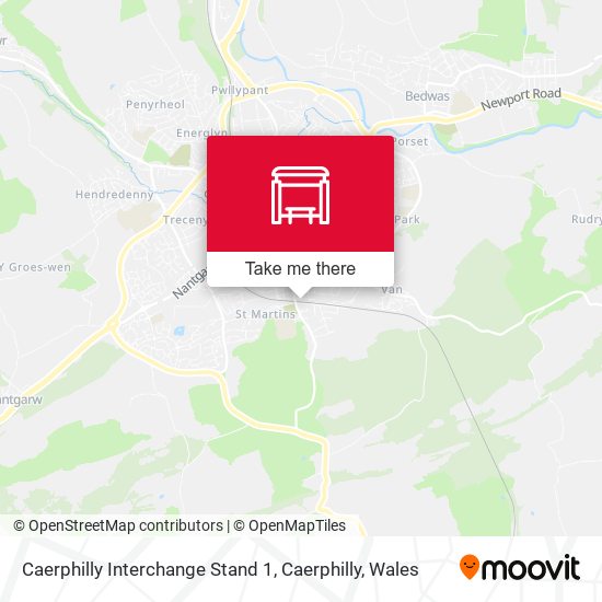 Caerphilly Interchange Stand 1, Caerphilly map