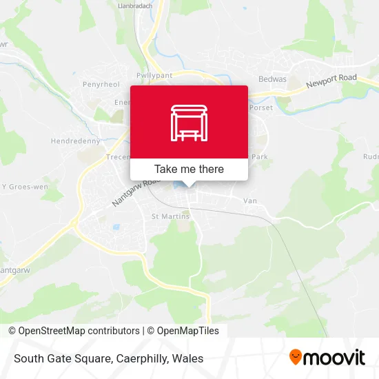 South Gate Square, Caerphilly map