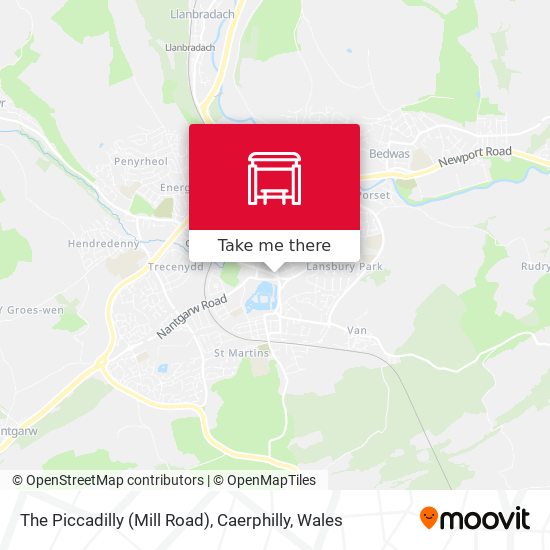 The Piccadilly (Mill Road), Caerphilly map