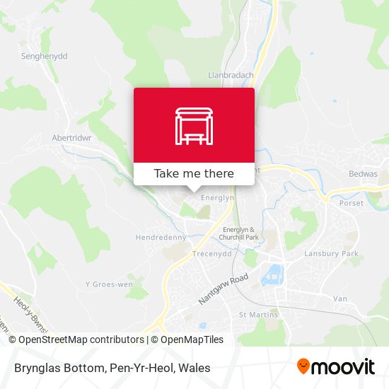 Brynglas Bottom, Pen-Yr-Heol map