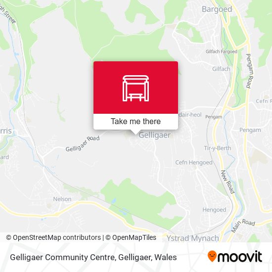 Gelligaer Community Centre, Gelligaer map