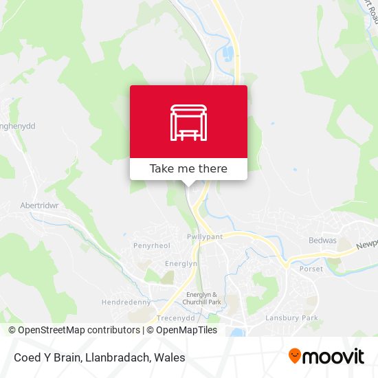 Coed Y Brain, Llanbradach map