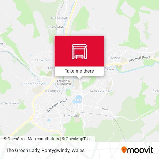 The Green Lady, Pontygwindy map