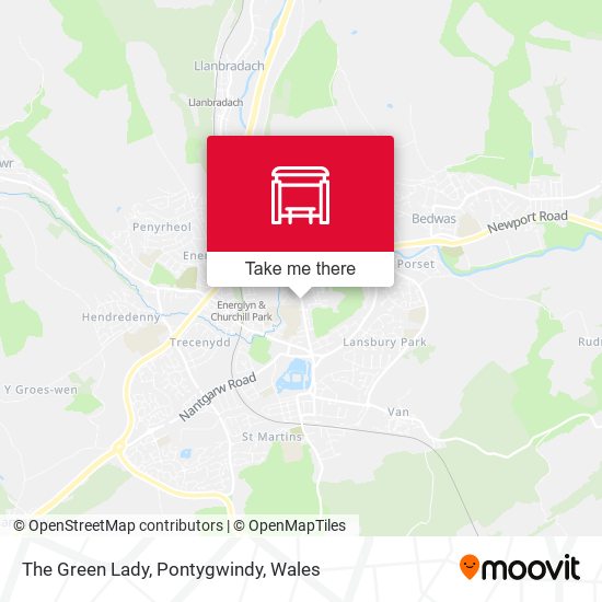 The Green Lady, Pontygwindy map