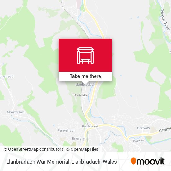 Llanbradach War Memorial, Llanbradach map