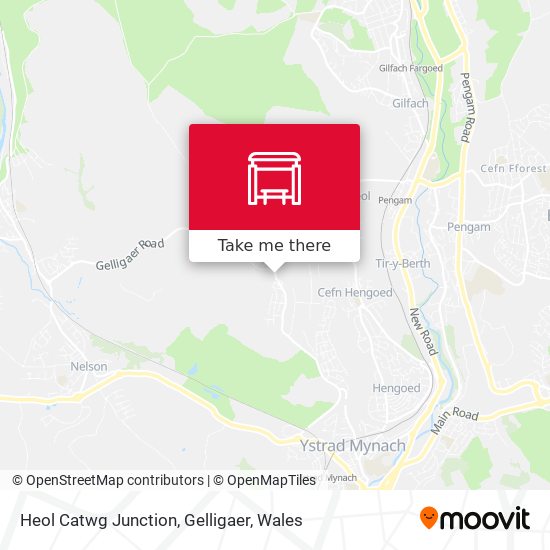 Heol Catwg Junction, Gelligaer map