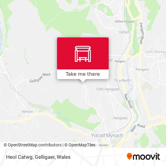 Heol Catwg, Gelligaer map