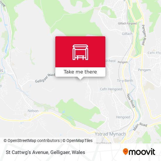 St Cattwg's Avenue, Gelligaer map