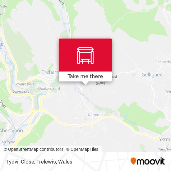 Tydvil Close, Trelewis map