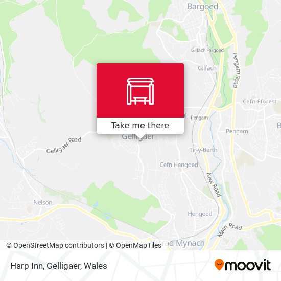 Harp Inn, Gelligaer map