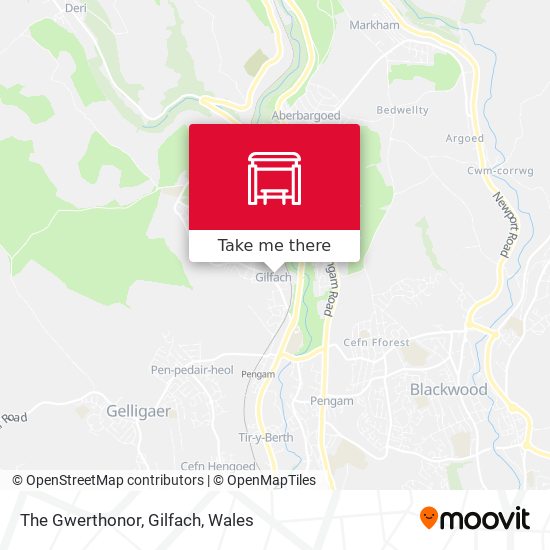 The Gwerthonor, Gilfach map