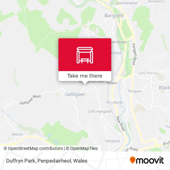 Duffryn Park, Penpedairheol map