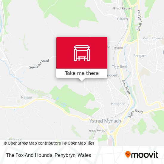 The Fox And Hounds, Penybryn map
