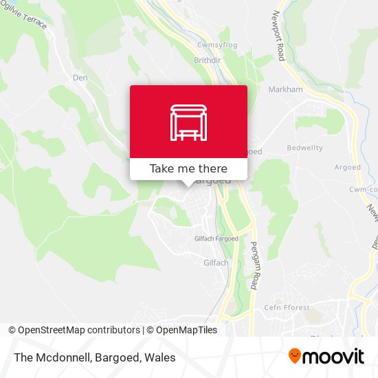 The Mcdonnell, Bargoed map