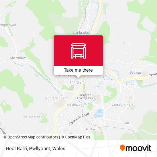 Heol Barri, Pwllypant map