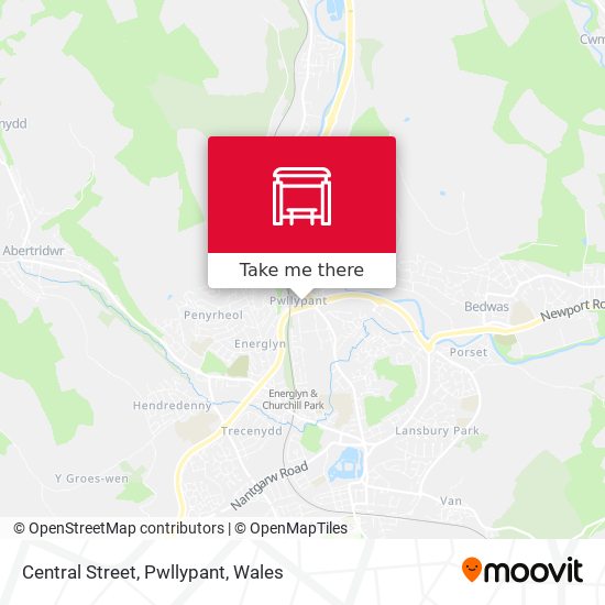 Central Street, Pwllypant map