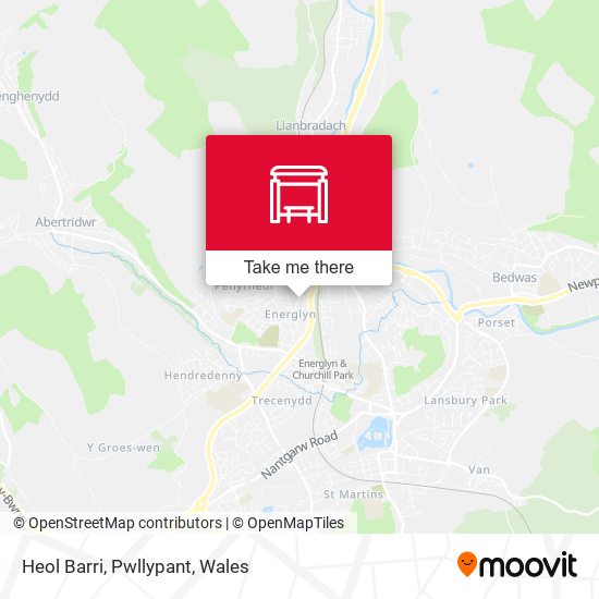 Heol Barri, Pwllypant map