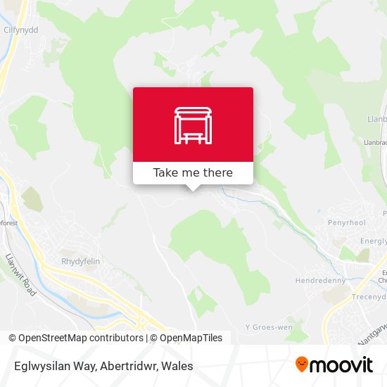 Eglwysilan Way, Abertridwr map
