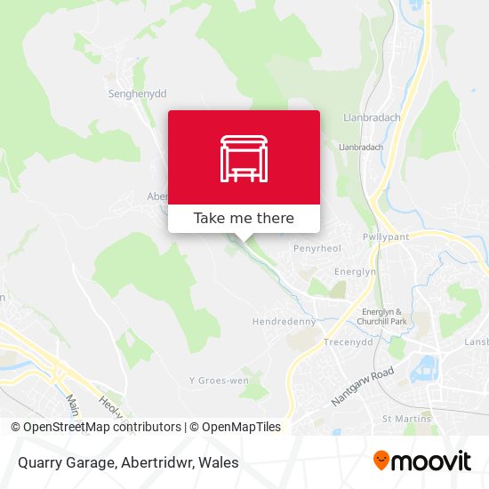 Quarry Garage, Abertridwr map