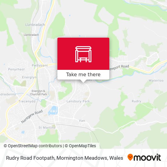 Rudry Road Footpath, Mornington Meadows map