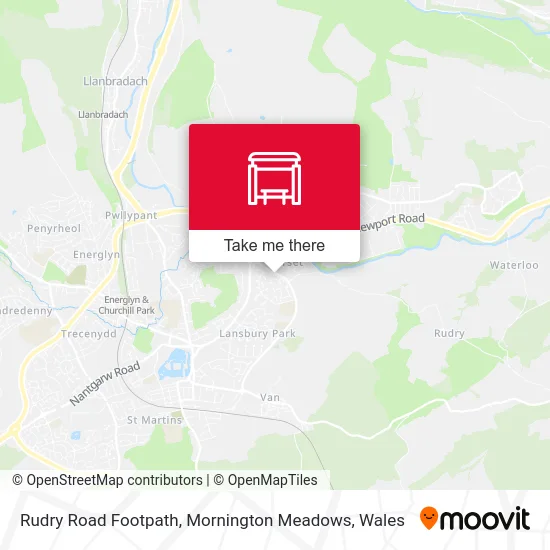 Rudry Road Footpath, Mornington Meadows map