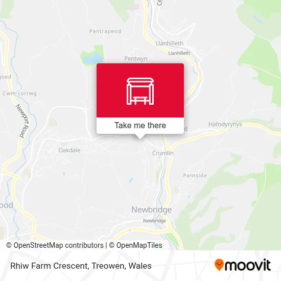 Rhiw Farm Crescent, Treowen map