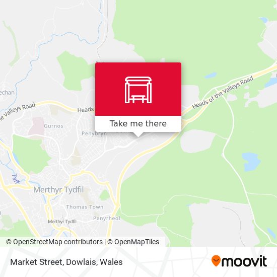 Market Street, Dowlais map