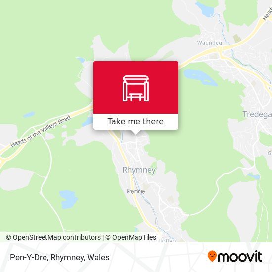 Pen-Y-Dre, Rhymney map