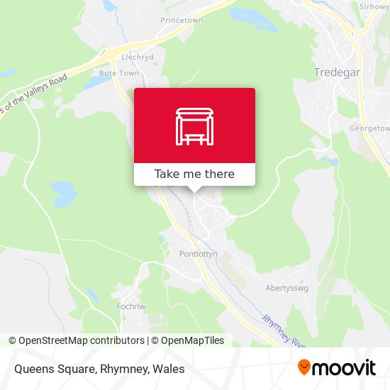 Queens Square, Rhymney map