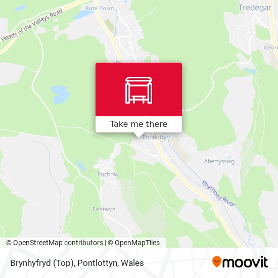 Brynhyfryd (Top), Pontlottyn map