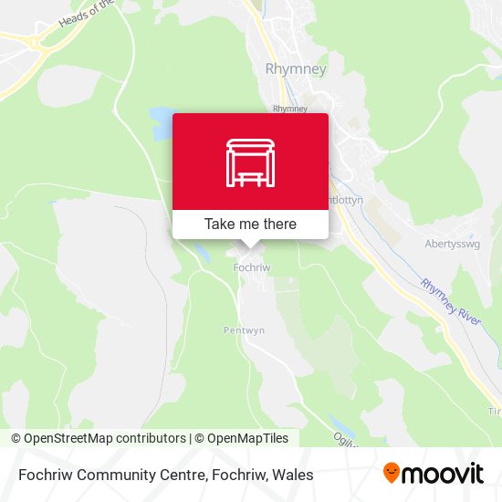 Fochriw Community Centre, Fochriw map