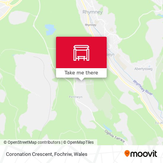 Coronation Crescent, Fochriw map