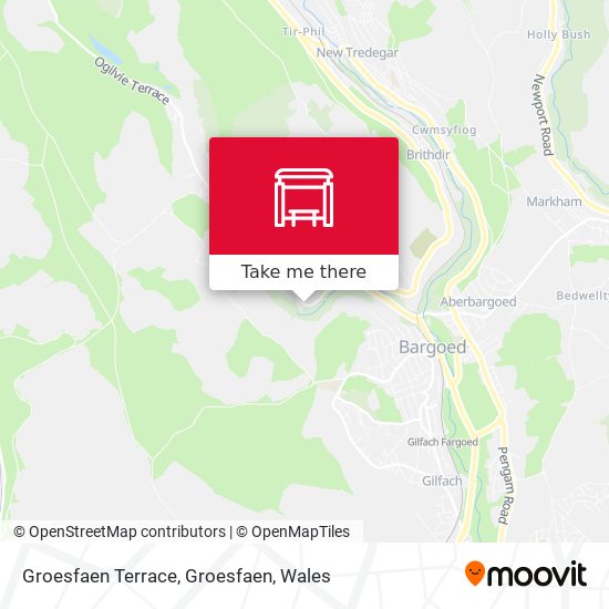 Groesfaen Terrace, Groesfaen map