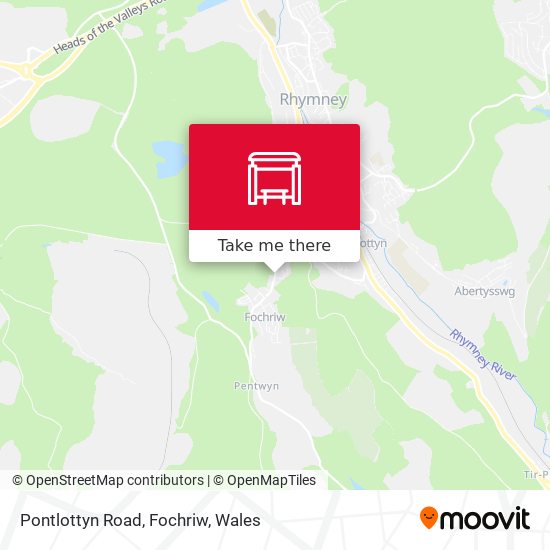 Pontlottyn Road, Fochriw map