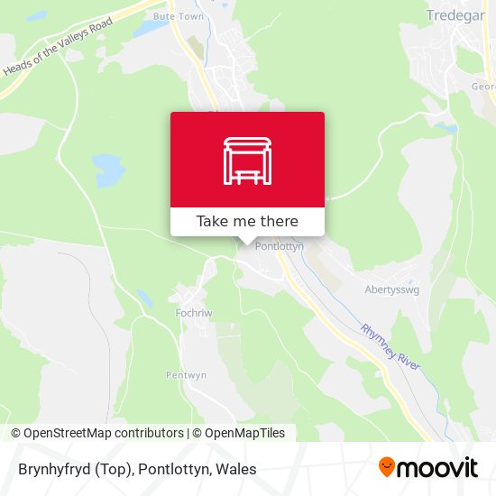 Brynhyfryd (Top), Pontlottyn map