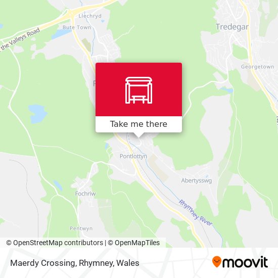 Maerdy Crossing, Rhymney map