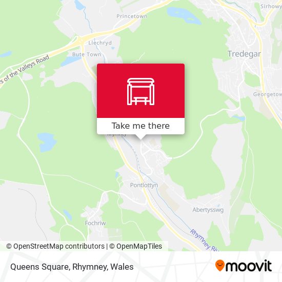 Queens Square, Rhymney map