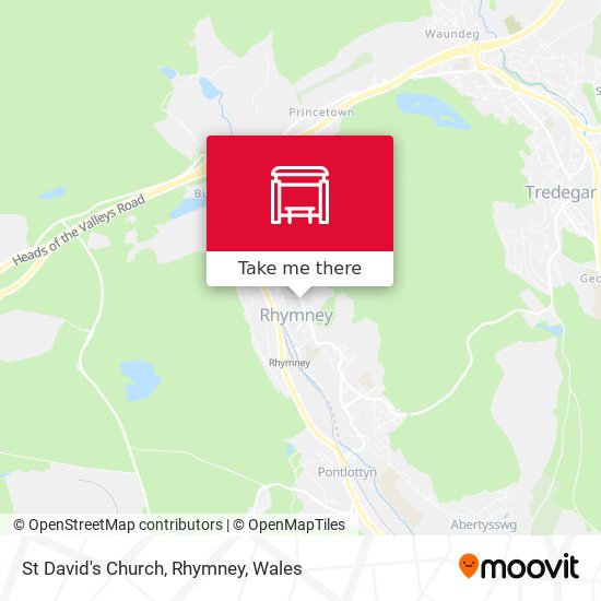 St David's Church, Rhymney map