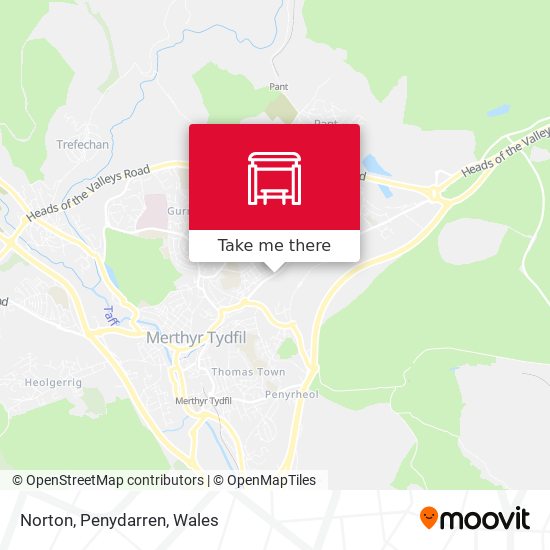 Norton, Penydarren map