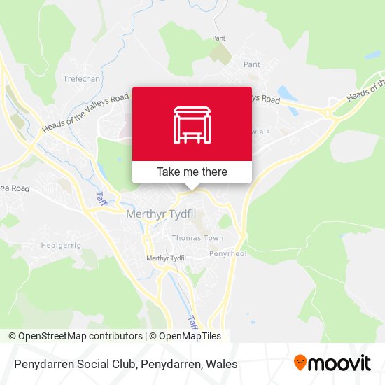 Penydarren Social Club, Penydarren map