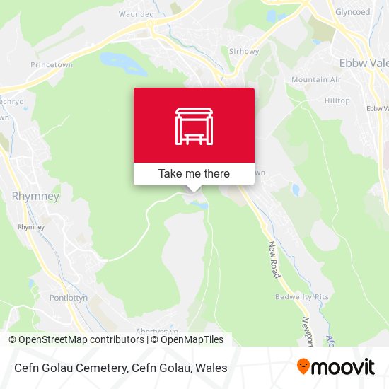 Cefn Golau Cemetery, Cefn Golau map