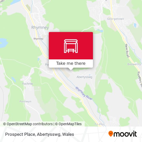 Prospect Place, Abertysswg map