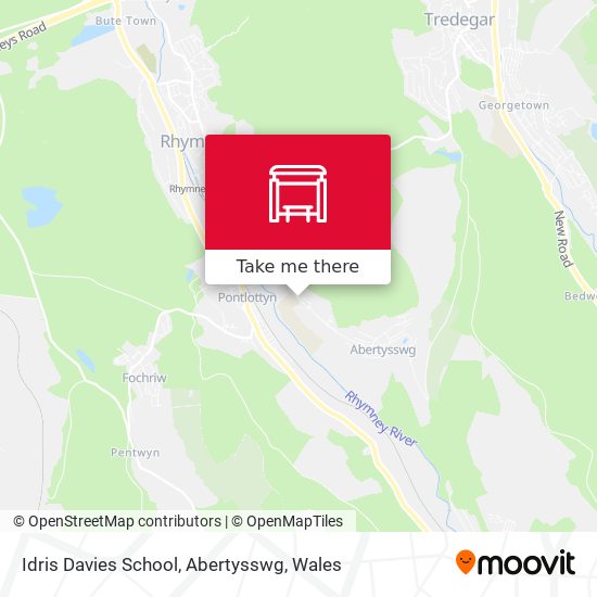 Idris Davies School, Abertysswg map