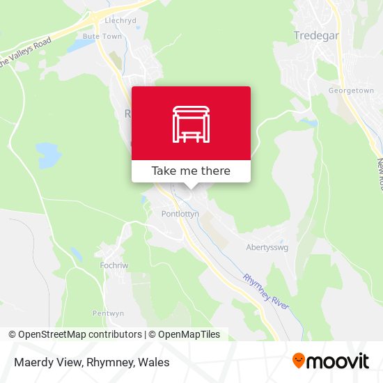 Maerdy View, Rhymney map