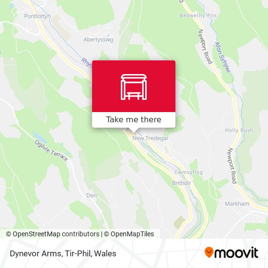 Dynevor Arms, Tir-Phil map