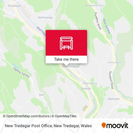 New Tredegar Post Office, New Tredegar map