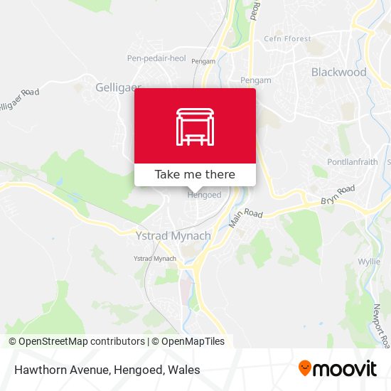Hawthorn Avenue, Hengoed map